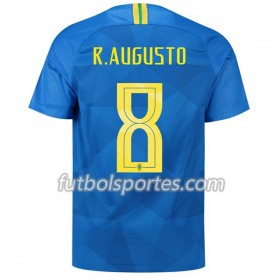 Camisetas Brasil R.Augusto 8 Segunda Equipacion Mundial 2018